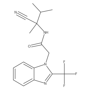 N-(1-cyano-1,2-dimethylpropyl)-2-[2-(trifluoromethyl)-1H-1,3-benzodiazol-1-yl]acetamide Structure