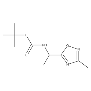 Tert-butyl (R)-(1-(3-methyl-1,2,4-oxadiazol-5-YL)ethyl)carbamate结构式