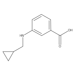 3-[(Cyclopropylmethyl)amino]benzoic acid结构式
