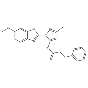 N-(1-(6-methoxybenzo[d]thiazol-2-yl)-3-methyl-1H-pyrazol-5-yl)-2-phenoxyacetamide Structure