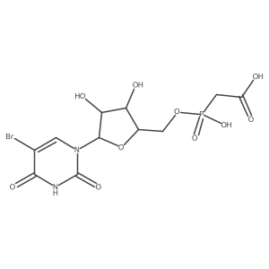 ((5-(6-Amino-5-bromo-2-oxo-1,2,3,6-tetrahydro-pyridin-3-yl)-3,4-dihydroxy-tetrahydro-furan-2-ylmethoxy)hydroxyphosphoryl)acetic acid Structure