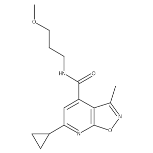 6-cyclopropyl-N-(3-methoxypropyl)-3-methyl[1,2]oxazolo[5,4-b]pyridine-4-carboxamide Structure