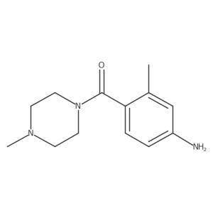 3-Methyl-4-(4-methylpiperazine-1-carbonyl)aniline结构式