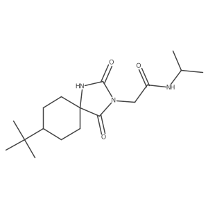 2-(8-tert-butyl-2,4-dioxo-1,3-diazaspiro[4.5]dec-3-yl)-N-isopropylacetamide Structure