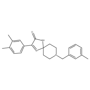 3-(3,4-Dimethylphenyl)-8-(3-methylbenzyl)-1,4,8-triazaspiro[4.5]dec-3-en-2-one结构式