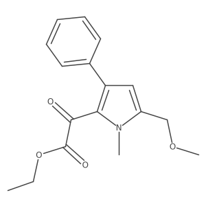 Ethyl 2-(5-(methoxymethyl)-1-methyl-3-phenylpyrrol-2-yl)-2-oxoacetate Structure