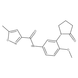 N-(4-methoxy-3-(2-oxopyrrolidin-1-yl)phenyl)-5-methylisoxazole-3-carboxamide Structure