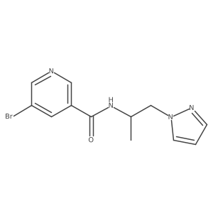 n-(1-(1h-Pyrazol-1-yl)propan-2-yl)-5-bromonicotinamide结构式