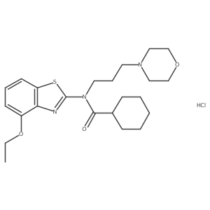 N-(4-ethoxybenzo[d]thiazol-2-yl)-N-(3-morpholinopropyl)cyclohexanecarboxamide hydrochloride结构式