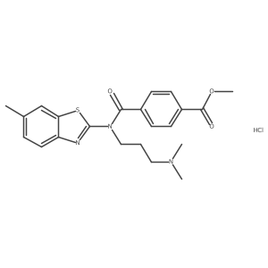 Methyl 4-((3-(dimethylamino)propyl)(6-methylbenzo[d]thiazol-2-yl)carbamoyl)benzoate hydrochloride Structure