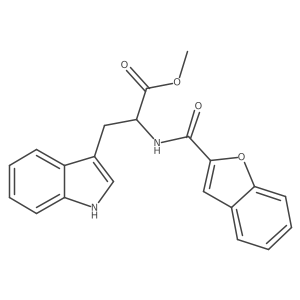 methyl (2S)-2-[(1-benzofuran-2-yl)formamido]-3-(1H-indol-3-yl)propanoate Structure