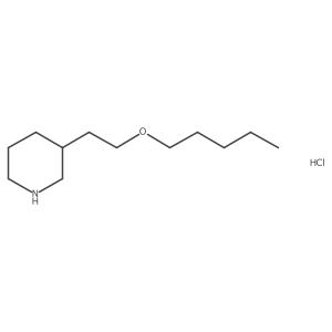 3-[2-(Pentyloxy)ethyl]piperidine hydrochloride结构式