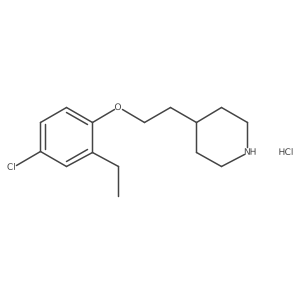 4-[2-(4-Chloro-2-ethylphenoxy)ethyl]piperidine hydrochloride结构式