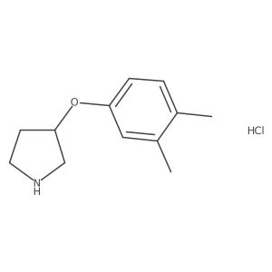 3-(3,4-Dimethylphenoxy)pyrrolidine hydrochloride结构式