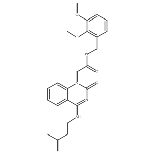 N-(2,3-dimethoxybenzyl)-2-(4-(isopentylamino)-2-oxoquinazolin-1(2H)-yl)acetamide结构式