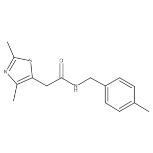 2-(2,4-dimethyl-1,3-thiazol-5-yl)-N-[(4-methylphenyl)methyl]acetamide Structure