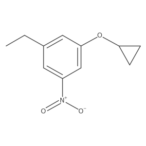 1-Cyclopropoxy-3-ethyl-5-nitrobenzene结构式