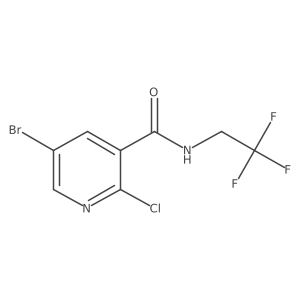 5-Bromo-2-chloro-N-(2,2,2-trifluoroethyl)-nicotinamide结构式