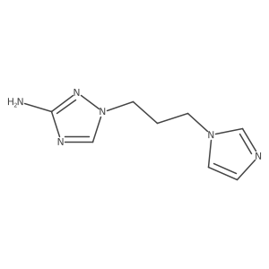 1-[3-(1H-imidazol-1-yl)propyl]-1H-1,2,4-triazol-3-amine结构式