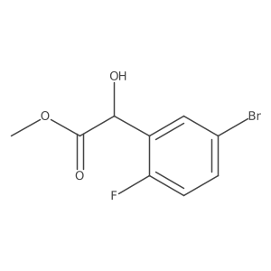 Methyl 2-(5-bromo-2-fluorophenyl)-2-hydroxyacetate结构式