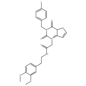 N-[2-(3,4-dimethoxyphenyl)ethyl]-2-{3-[(4-fluorophenyl)methyl]-2,4-dioxo-1H,2H,3H,4H-thieno[3,2-d]pyrimidin-1-yl}acetamide Structure