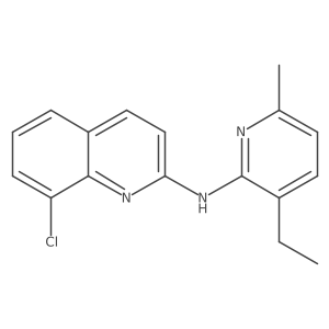 8-Chloro-N-(3-ethyl-6-methyl-2-pyridinyl)-2-quinolinamine结构式