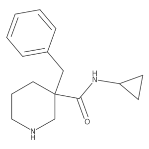 (3S)-3-benzyl-N-cyclopropylpiperidine-3-carboxamide结构式