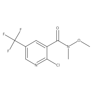2-Chloro-N-methoxy-N-methyl-5-(trifluoromethyl)nicotinamide结构式