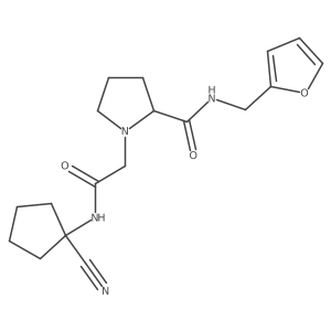 1-{[(1-cyanocyclopentyl)carbamoyl]methyl}-N-[(furan-2-yl)methyl]pyrrolidine-2-carboxamide结构式