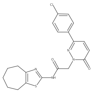 2-[3-(4-chlorophenyl)-6-oxopyridazin-1(6H)-yl]-N-[(2Z)-3,4,5,6,7,8-hexahydro-2H-cyclohepta[d][1,3]thiazol-2-ylidene]acetamide Structure