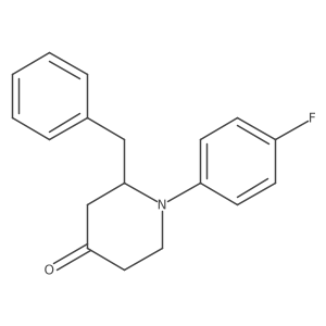 4-Piperidinone, 1-(4-fluorophenyl)-2-(phenylmethyl)- Structure