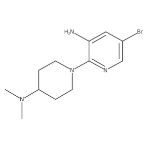 5-Bromo-2-[4-(dimethylamino)-1-piperidinyl]-3-pyridinamine结构式