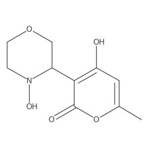 4-hydroxy-3-(4-hydroxymorpholin-3-yl)-6-methyl-2H-pyran-2-one结构式