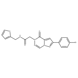 2-[2-(4-bromophenyl)-4-oxopyrazolo[1,5-d][1,2,4]triazin-5(4H)-yl]-N-(furan-2-ylmethyl)acetamide结构式