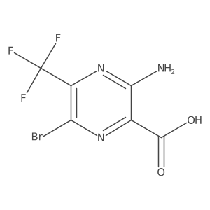 3-Amino-6-bromo-5-trifluoromethyl-pyrazine-2-carboxylic acid Structure
