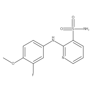 2-[(3-Fluoro-4-methoxyphenyl)amino]pyridine-3-sulfonamide结构式