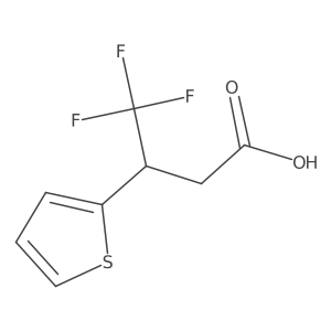 4,4,4-Trifluoro-3-(thiophen-2-yl)butanoic acid Structure
