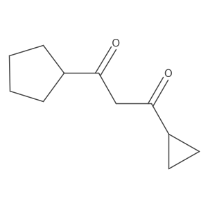 1-Cyclopentyl-3-cyclopropylpropane-1,3-dione结构式
