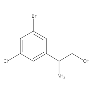 (2r)-2-Amino-2-(3-bromo-5-chlorophenyl)ethan-1-ol Structure