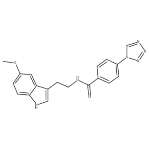 N-[2-(5-methoxy-1H-indol-3-yl)ethyl]-4-(1H-1,2,3,4-tetraazol-1-yl)benzamide Structure