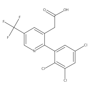 2-(2,3,5-Trichlorophenyl)-5-(trifluoromethyl)pyridine-3-acetic acid Structure