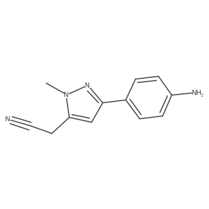 2-(3-(4-Aminophenyl)-1-methyl-1H-pyrazol-5-yl)acetonitrile Structure