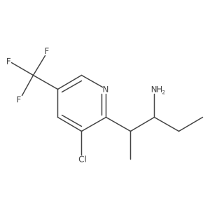 2-Pyridineethanamine, 3-chloro-I+/--ethyl-I(2)-methyl-5-(trifluoromethyl)- Structure