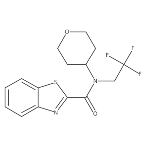N-(tetrahydro-2H-pyran-4-yl)-N-(2,2,2-trifluoroethyl)benzo[d]thiazole-2-carboxamide Structure