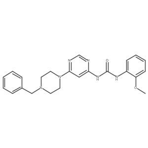 1-(6-(4-Benzylpiperazin-1-yl)pyrimidin-4-yl)-3-(2-methoxyphenyl)urea结构式