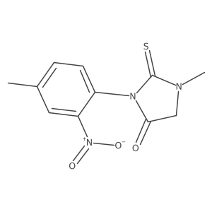 1-Methyl-3-(4-methyl-2-nitrophenyl)-2-thioxoimidazolidin-4-one结构式