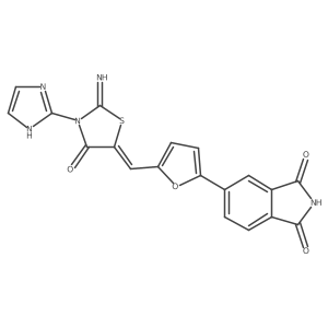 1H-Isoindole-1,3(2H)-dione, 5-[5-[[3-(1H-iMidazol-2-yl)-2-iMino-4-oxo-5-thiazolidinylidene]Methyl]-2-furanyl]- Structure