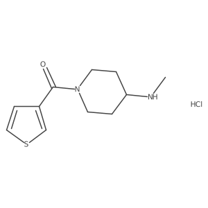 (4-(Methylamino)piperidin-1-yl)(thiophen-3-yl)methanone hydrochloride Structure