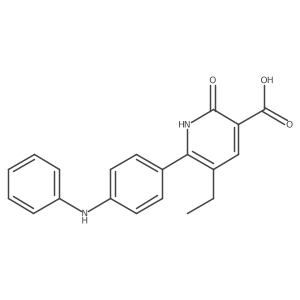 5-Ethyl-2-oxo-6-(4-(phenylamino)phenyl)-1,2-dihydropyridine-3-carboxylic acid结构式
