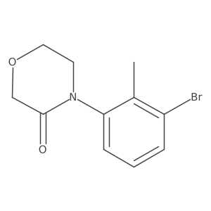 4-(3-Bromo-2-methyl-phenyl)-morpholin-3-one Structure